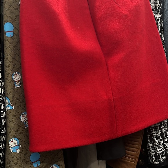 Red wool skirt - Picture 3 of 4